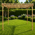 Pergola en Bambou Naturel 170x170 cm — Support Grimpantes