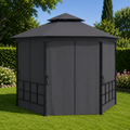 Gazebo de Jardin Acier avec Parois — Belvédère Fermé