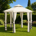 Gazebo de Jardin Acier avec Parois — Belvédère Fermé