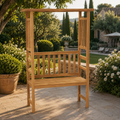 Arche de Jardin avec Banc — Teck Massif, Support Rosiers