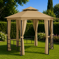 Gazebo de Jardin Acier avec Parois — Belvédère Fermé