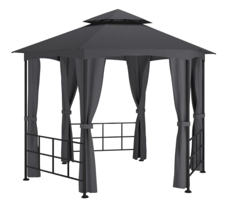 Gazebo de Jardin Acier avec Parois — Belvédère Fermé