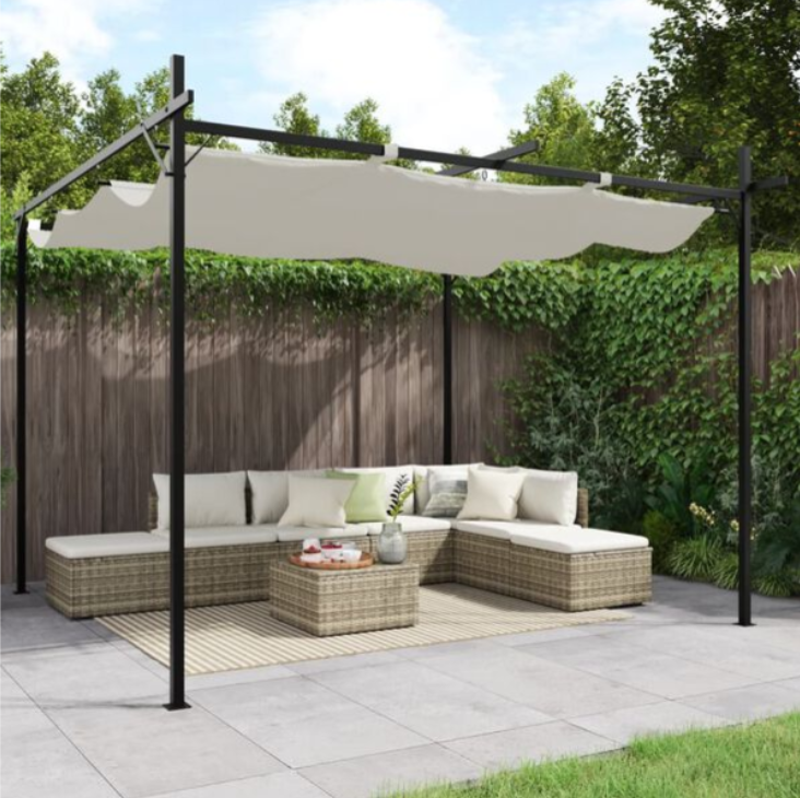 Grande Pergola Acier & Aluminium — Toit Rétractable jusqu'à 589 cm