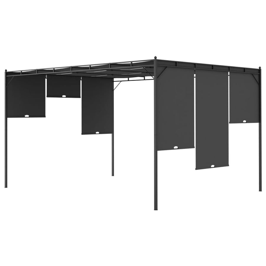 Belvédère de Jardin Acier 4x3 m — Rideau Latéral