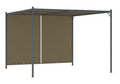 Pergola de Jardin Acier 3x3 m — Toit Rétractable & Ancrage Sol