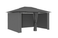 Tonnelle de Jardin Acier 4x3 m — Rideaux Zippés & Toit Venté