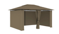Tonnelle de Jardin Acier 4x3 m — Rideaux Zippés & Toit Venté